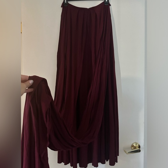 Burgundy Convertible Maxi Dress - Picture 6 of 7